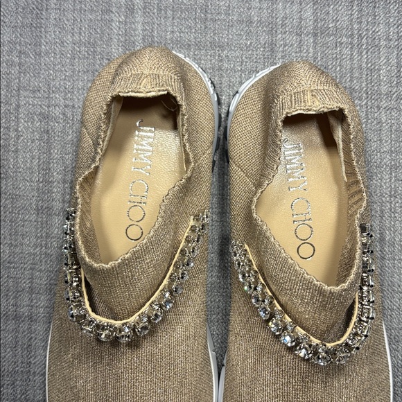 Jimmy Choo Verona Embellished Knit Slip On Sneakers EU 36 - Picture 10 of 10